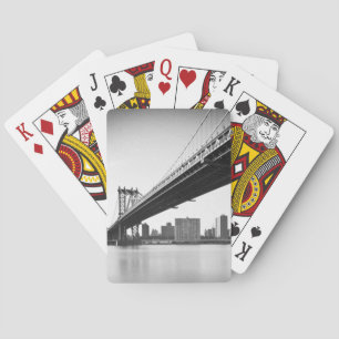 Manhattan-Brücke und Skyline, New York, US Spielkarten