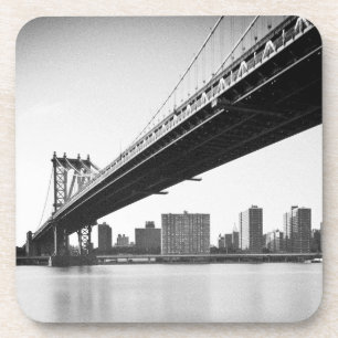 Manhattan-Brücke und Skyline, New York, US Untersetzer