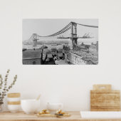Manhattan-Brückenbau Poster (Küche)