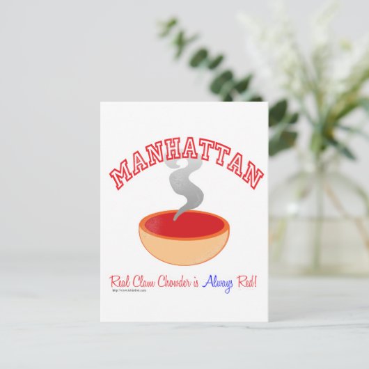 Manhattan Chowder War Postkarte (Stehend Vorderseite)
