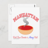 Manhattan Chowder War Postkarte (Vorne/Hinten)