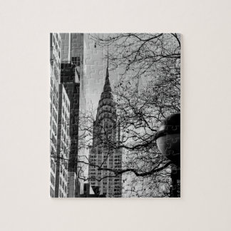 Manhattan Chrysler Gebäude im Winterpuzzle Puzzle
