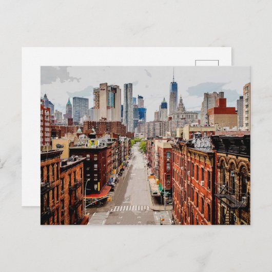 Manhattan Cityscape New York City Postkarte (Vorne/Hinten)
