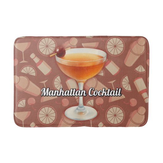Manhattan Cocktail Badematte (Vorderseite)