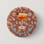 Manhattan Cocktail Button (Vorderseite)