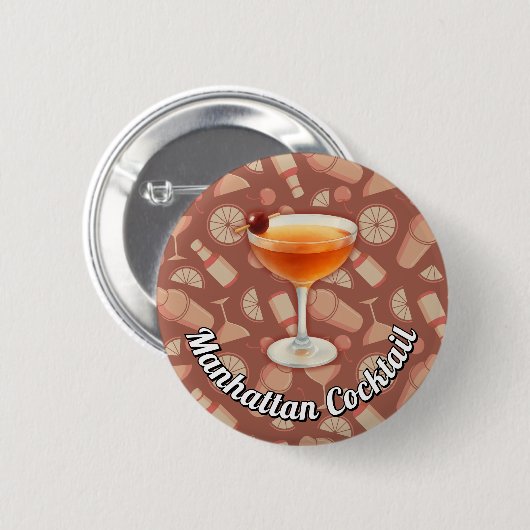 Manhattan Cocktail Button (Vorne & Hinten)