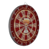 Manhattan Cocktail Dartscheibe (Vorderseite Links)