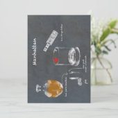 Manhattan Cocktail Einladung (Stehend Vorderseite)