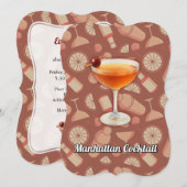 Manhattan-Cocktail Einladung (Vorne/Hinten)