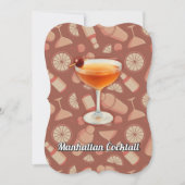 Manhattan-Cocktail Einladung (Vorderseite)