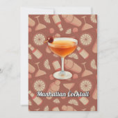 Manhattan Cocktail Einladung (Vorderseite)