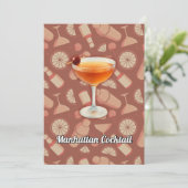 Manhattan Cocktail Einladung (Stehend Vorderseite)