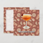 Manhattan Cocktail Einladung (Vorne/Hinten)