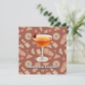 Manhattan Cocktail Einladung (Stehend Vorderseite)