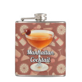 Manhattan Cocktail Flachmann (Vorderseite)