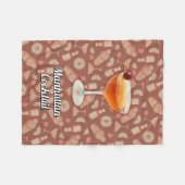 Manhattan Cocktail Fleecedecke (Vorderseite (Horizontal))