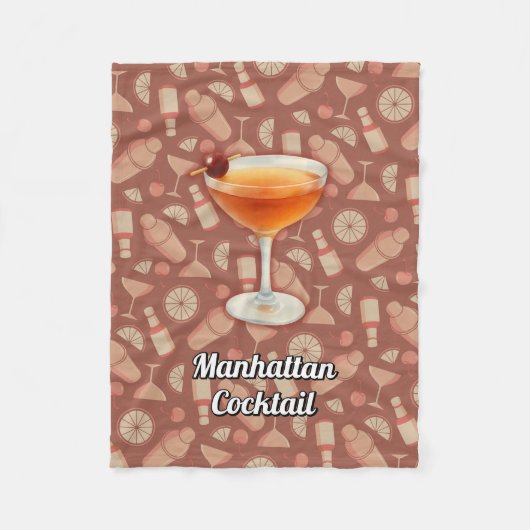 Manhattan Cocktail Fleecedecke (Vorderseite)