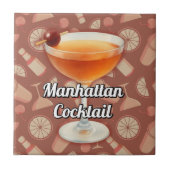 Manhattan Cocktail Fliese (Vorderseite)