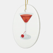 Manhattan-Cocktail Keramikornament (Links)