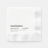 Manhattan Cocktail Modern Black Typografy Serviette (Vorderseite)