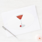 Manhattan Cocktail Ovaler Aufkleber (Umschlag)