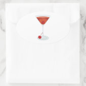 Manhattan Cocktail Ovaler Aufkleber (Tasche)
