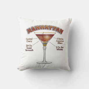 Manhattan Cocktail Rezept Kunst Kissen