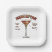 Manhattan Cocktail Rezept: Pappteller (Vorderseite)