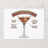 Manhattan Cocktail Rezept: Postkarte (Vorderseite)