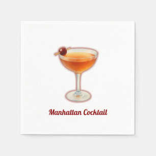 Manhattan Cocktail Serviette