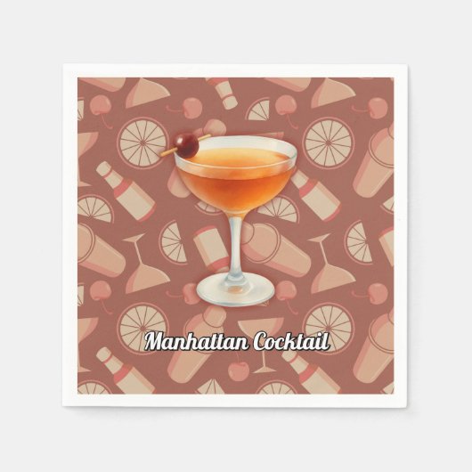 Manhattan Cocktail Serviette (Vorderseite)