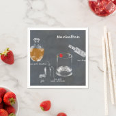 Manhattan Cocktail Serviette (Beispiel)
