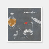 Manhattan Cocktail Serviette (Vorderseite)