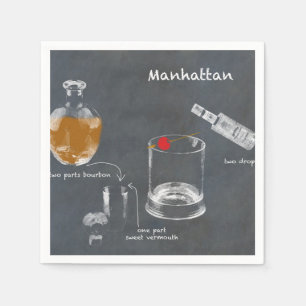 Manhattan Cocktail Serviette