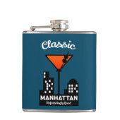 Manhattan Cocktail Wall Art Flachmann (Vorderseite)