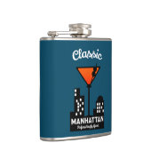 Manhattan Cocktail Wall Art Flachmann (Rechts)