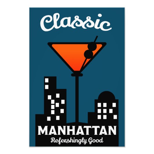 Manhattan Cocktail Wall Art Fotodruck (Vorne)