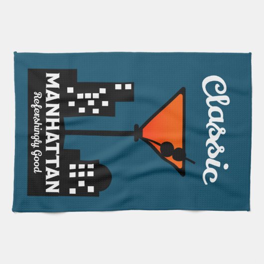 Manhattan Cocktail Wall Art Geschirrtuch (Horizontal)