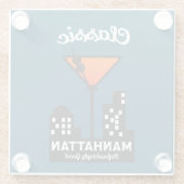 Manhattan Cocktail Wall Art Glasuntersetzer (Rückseite)