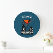 Manhattan Cocktail Wall Art Große Wanduhr (Zuhause)