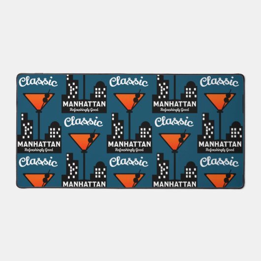 Manhattan Cocktail Wall Art Schreibtischunterlage (Vorderseite)