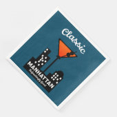 Manhattan Cocktail Wall Art Serviette (Ecke)