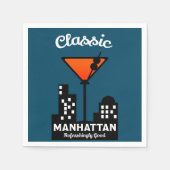 Manhattan Cocktail Wall Art Serviette (Vorderseite)
