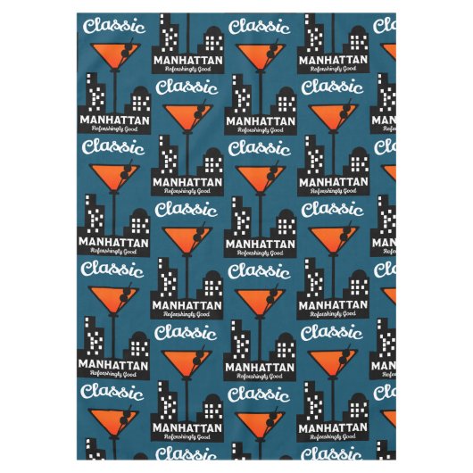 Manhattan Cocktail Wall Art Tischdecke (Vorderseite)