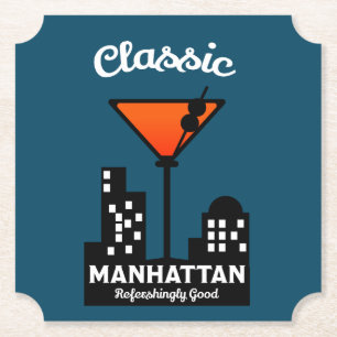 Manhattan Cocktail Wall Art Untersetzer