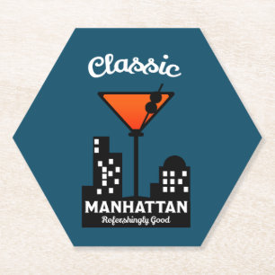 Manhattan Cocktail Wall Art Untersetzer