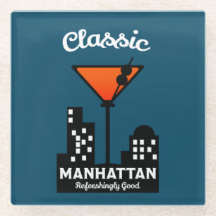 Manhattan Cocktail-Wandkunst Glasuntersetzer