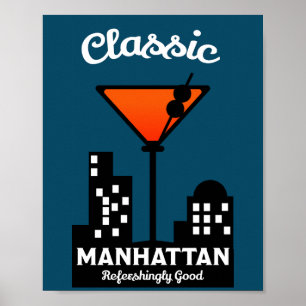 Manhattan Cocktail-Wandkunst Poster
