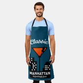 Manhattan Cocktail-Wandkunst Schürze (Getragen)