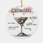 Manhattan Drink Recipe Design Keramikornament (Vorne)